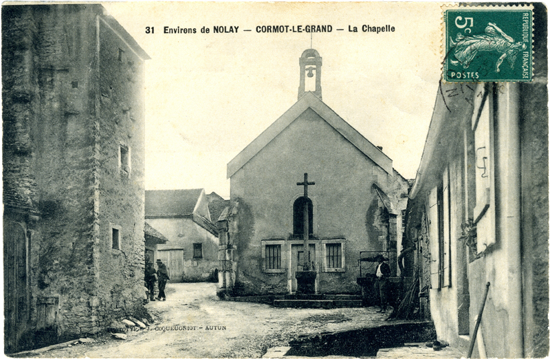 La chappelle Saint-Antoine en 1920. Elle fût déplacée en 1937 pour améliorer la circulation.